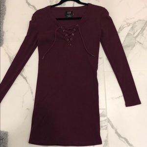Volcom burgundy sweater dress